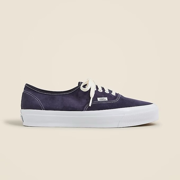 NWT! SUEDE Vans® x J.Crew Premium Authentic Sneakers - Baritone Blue - Size 8 - Picture 3 of 6